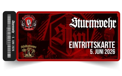 +++AUSVERKAUFT+++Sturmwehr LIVE am 05. Juni 2026 – Afrikakorps Bar Brattendorf