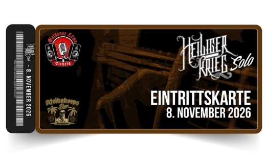 Heiliger Krieg Akustik - Live am 8. November 2026 – Afrikakorps Bar Brattendorf