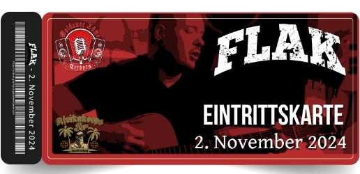 +++AUSVERKAUFT+++Phil von FLAK LIVE am 2. November 2024 – Afrikakorps Bar Brattendorf