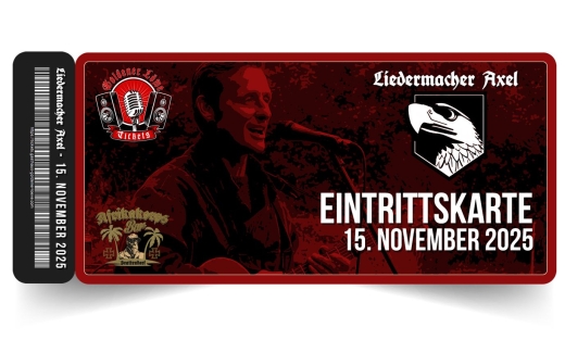 Liedermacher Axel LIVE - am 15. November 2025 – Afrikakorps Bar Brattendorf