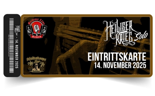 Heiliger Krieg -Solo- LIVE am 14. November 2025 – Afrikakorps Bar Brattendorf