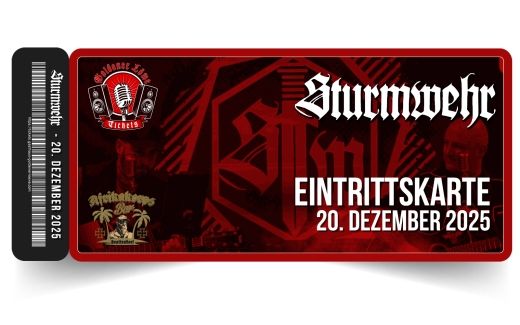 +++AUSVERKAUFT+++Sturmwehr LIVE am 20. Dezember 2025 – Afrikakorps Bar Brattendorf